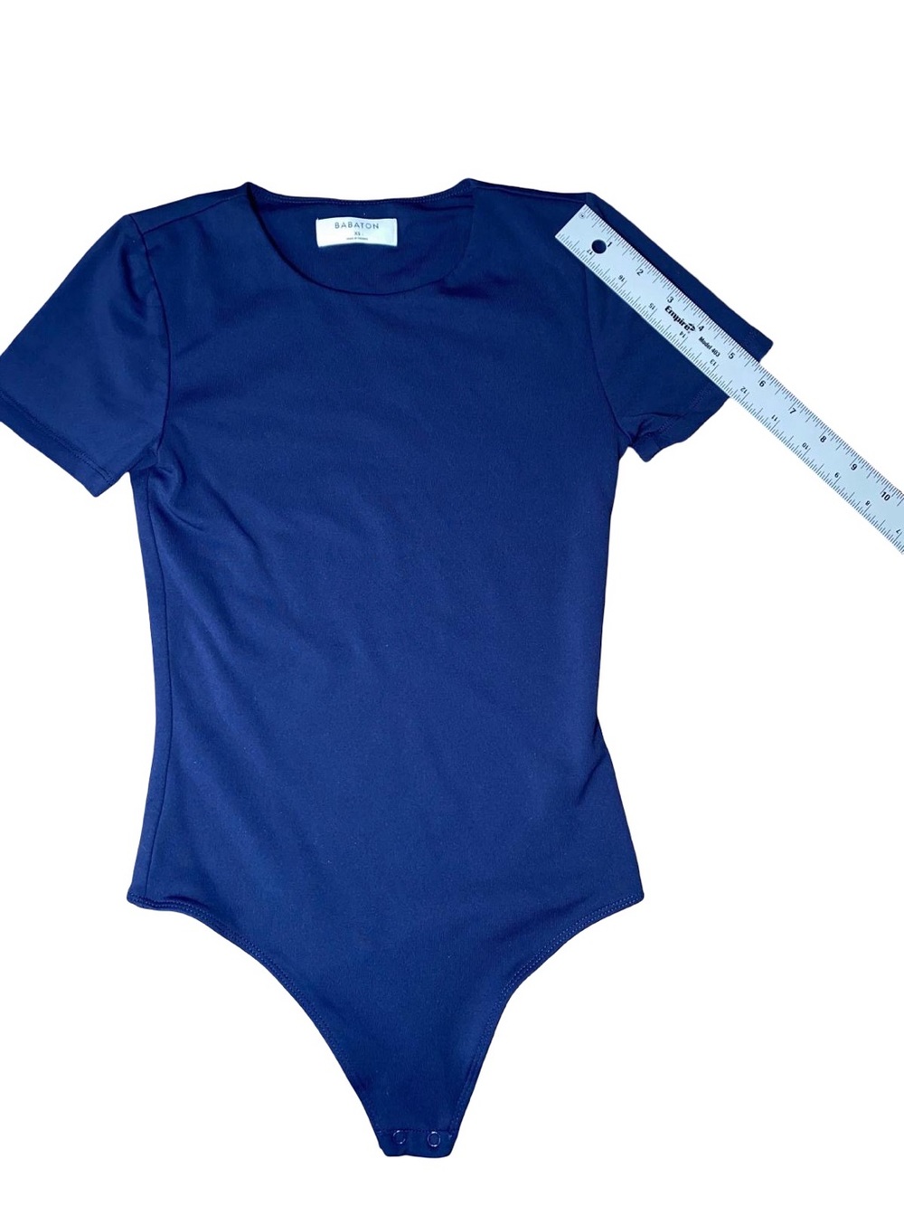 Aritzia Babaton Contour Crew Short-Sleeve Bodysuit Cobalt Blue - Size XS - Picture 9 of 12